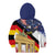 German American Heritage Month Kid Hoodie United States Eagle and Brandenburg Gate with National Flag - Wonder Print Shop