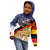 German American Heritage Month Kid Hoodie United States Eagle and Brandenburg Gate with National Flag - Wonder Print Shop