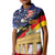 German American Heritage Month Kid Polo Shirt United States Eagle and Brandenburg Gate with National Flag - Wonder Print Shop