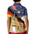 German American Heritage Month Kid Polo Shirt United States Eagle and Brandenburg Gate with National Flag - Wonder Print Shop