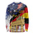 German American Heritage Month Long Sleeve Shirt United States Eagle and Brandenburg Gate with National Flag - Wonder Print Shop