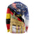 German American Heritage Month Long Sleeve Shirt United States Eagle and Brandenburg Gate with National Flag - Wonder Print Shop