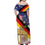 German American Heritage Month Off Shoulder Maxi Dress United States Eagle and Brandenburg Gate with National Flag - Wonder Print Shop