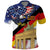 German American Heritage Month Polo Shirt United States Eagle and Brandenburg Gate with National Flag - Wonder Print Shop