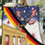 German American Heritage Month Quilt United States Eagle and Brandenburg Gate with National Flag