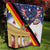 German American Heritage Month Quilt United States Eagle and Brandenburg Gate with National Flag