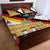 German American Heritage Month Quilt Bed Set United States Eagle and Brandenburg Gate with National Flag