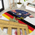 German American Heritage Month Round Carpet United States Eagle and Brandenburg Gate with National Flag