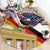 German American Heritage Month Round Carpet United States Eagle and Brandenburg Gate with National Flag