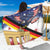 German American Heritage Month Sarong United States Eagle and Brandenburg Gate with National Flag