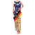 German American Heritage Month Tank Maxi Dress United States Eagle and Brandenburg Gate with National Flag