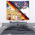 German American Heritage Month Tapestry United States Eagle and Brandenburg Gate with National Flag