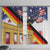 German American Heritage Month Window Curtain United States Eagle and Brandenburg Gate with National Flag