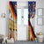 German American Heritage Month Window Curtain United States Eagle and Brandenburg Gate with National Flag