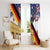 German American Heritage Month Window Curtain United States Eagle and Brandenburg Gate with National Flag