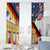 German American Heritage Month Window Curtain United States Eagle and Brandenburg Gate with National Flag