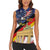 German American Heritage Month Women Sleeveless Polo Shirt United States Eagle and Brandenburg Gate with National Flag