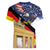 German American Heritage Month Women V-Neck T-Shirt United States Eagle and Brandenburg Gate with National Flag - Wonder Print Shop