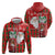 Australian Christmas Zip Hoodie - Santa Koala Kangaroo and Holiday Cheer - Wonder Print Shop