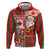 Canadian Christmas Zip Hoodie A Merry Xmas Santa and Funny Moose - Wonder Print Shop