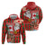 Canadian Christmas Zip Hoodie A Merry Xmas Santa and Funny Moose - Wonder Print Shop