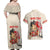 Personalised Japanese Culture Hawaii Style Couples Matching Off Shoulder Maxi Dress and Hawaiian Shirt Japanese Samurai with Hawaiian Pattern - Wonder Print Shop