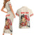 Personalised Japanese Culture Hawaii Style Couples Matching Short Sleeve Bodycon Dress and Hawaiian Shirt Japanese Samurai with Hawaiian Pattern - Wonder Print Shop