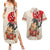 Personalised Japanese Culture Hawaii Style Couples Matching Summer Maxi Dress and Hawaiian Shirt Japanese Samurai with Hawaiian Pattern - Wonder Print Shop