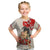 Personalised Japanese Culture Hawaii Style Kid T Shirt Japanese Samurai with Hawaiian Pattern - Wonder Print Shop