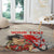 Personalised Pan-Pacific Festival Round Carpet Japanese Samurai with Hawaiian Pattern