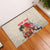 Personalised Japanese Culture Hawaii Style Rubber Doormat Japanese Samurai with Hawaiian Pattern - Wonder Print Shop