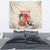 Personalised Pan-Pacific Festival Tapestry Japanese Samurai with Hawaiian Pattern