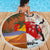 Japanese Culture Hawaii Style Beach Blanket Mauna Kea and Fuji Mountains - Wonder Print Shop