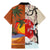 Japanese Culture Hawaii Style Family Matching Mermaid Dress and Hawaiian Shirt Mauna Kea and Fuji Mountains - Wonder Print Shop