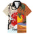 Japanese Culture Hawaii Style Family Matching Short Sleeve Bodycon Dress and Hawaiian Shirt Mauna Kea and Fuji Mountains - Wonder Print Shop