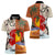 Japanese Culture Hawaii Style Women Polo Shirt Mauna Kea and Fuji Mountains - Wonder Print Shop