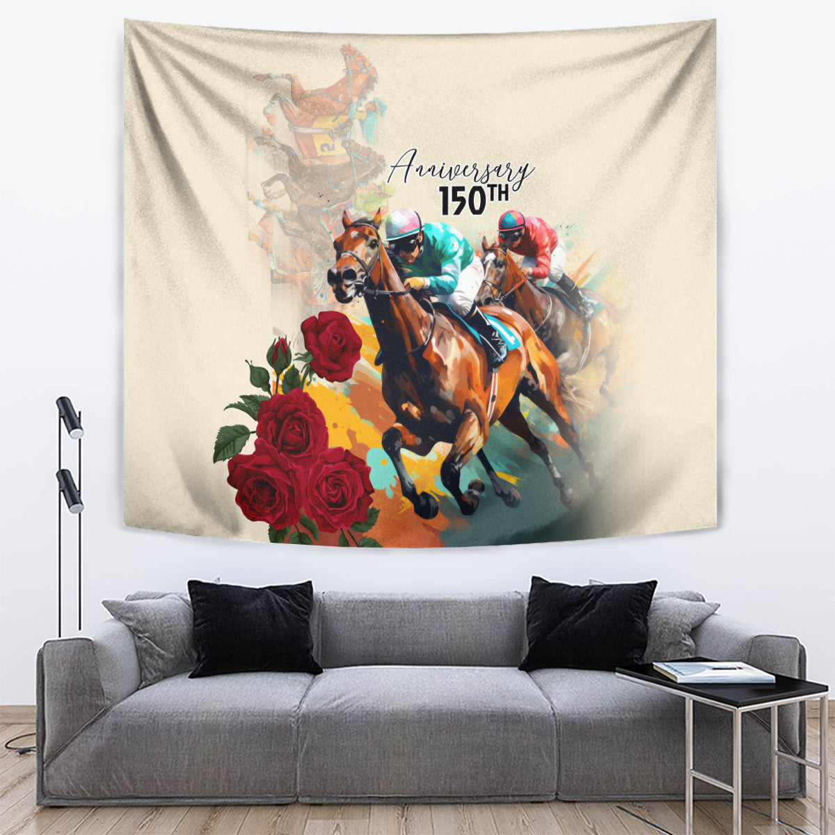 Kentucky Horse Racing 150th Anniversary Tapestry