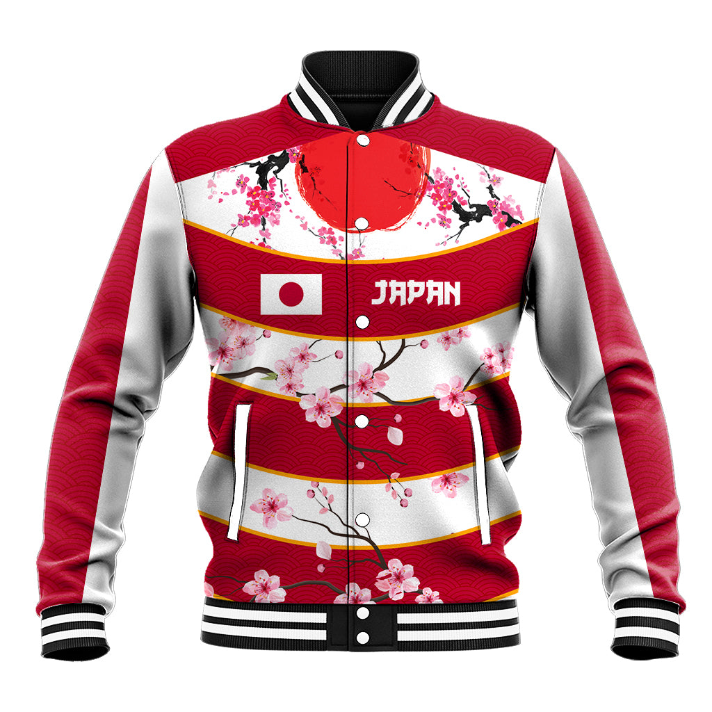 Custom Japan Rugby Baseball Jacket Sakura Blossom Go Champion 2024 - Wonder Print Shop