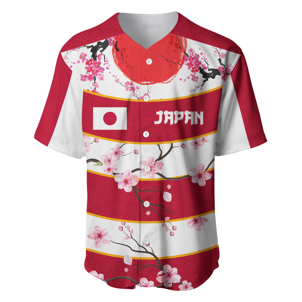 Custom Japan Rugby Baseball Jersey Sakura Blossom Go Champion 2024 - Wonder Print Shop