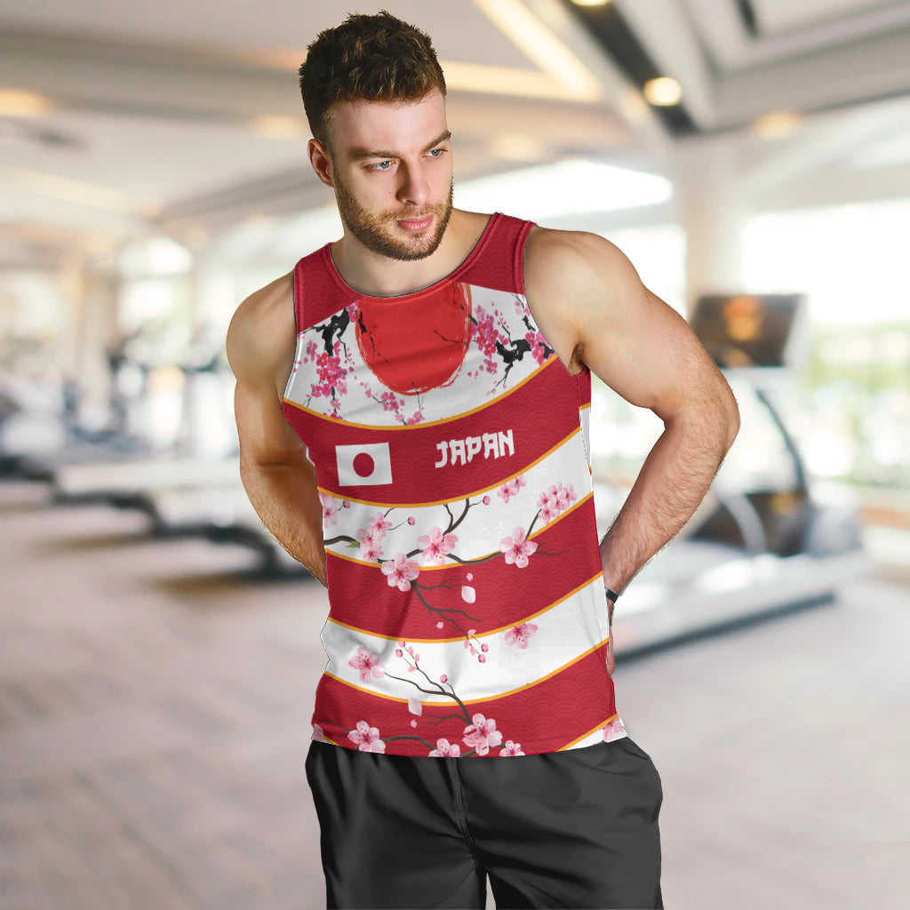 Custom Japan Rugby Men Tank Top Sakura Blossom Go Champion 2024 - Wonder Print Shop