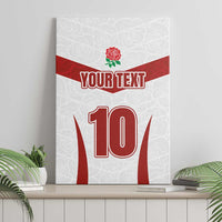 Custom England Rugby-The Red Rose Canvas Wall Art Go Champions