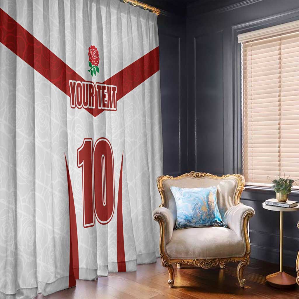 Custom England Rugby-The Red Rose Window Curtain Go Champions