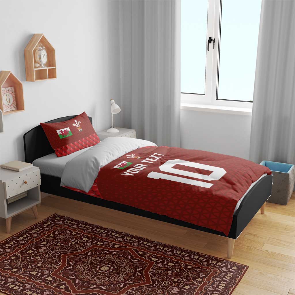 Custom Wales Rugby-The Three Feathers Bedding Set Go Champions