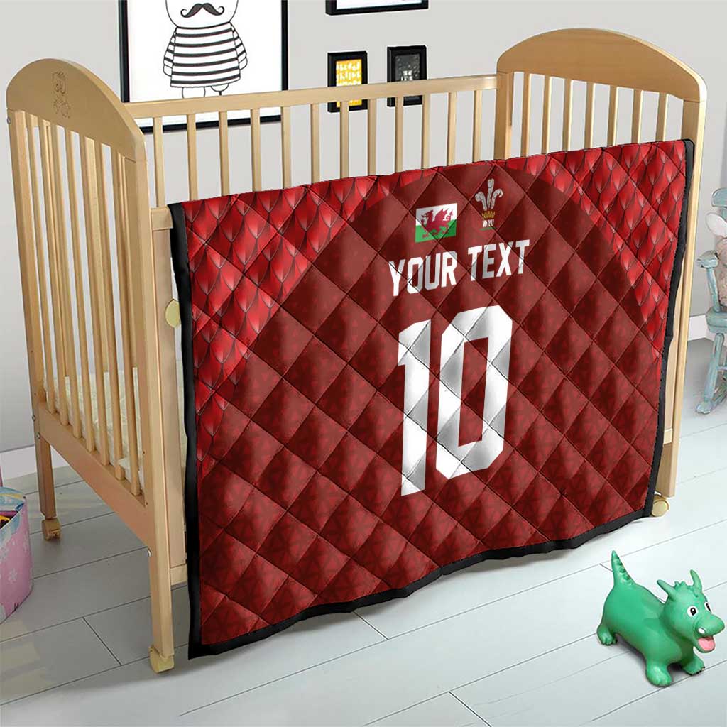 Custom Wales Rugby-The Three Feathers Quilt Go Champions