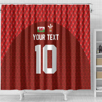 Custom Wales Rugby-The Three Feathers Shower Curtain Go Champions