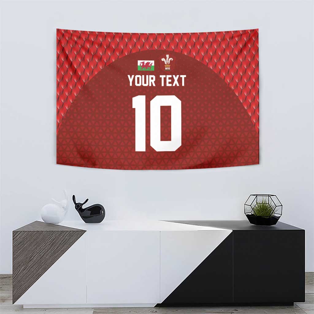 Custom Wales Rugby-The Three Feathers Tapestry Go Champions