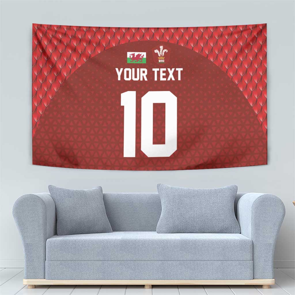 Custom Wales Rugby-The Three Feathers Tapestry Go Champions