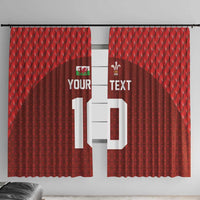 Custom Wales Rugby-The Three Feathers Window Curtain Go Champions