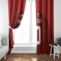 Custom Wales Rugby-The Three Feathers Window Curtain Go Champions
