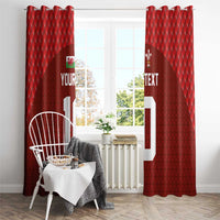 Custom Wales Rugby-The Three Feathers Window Curtain Go Champions